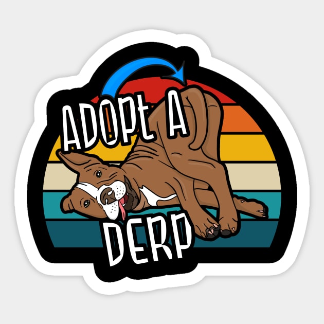 Pit Bull Lover Adopt A Derp Dog Rescue Sticker by JessieJune